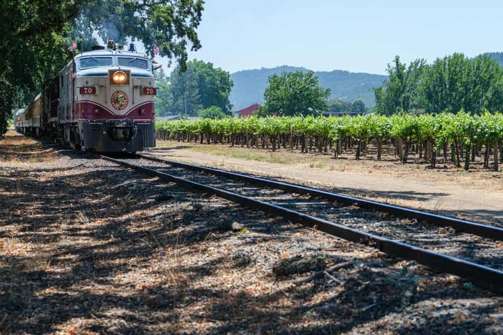 The Napa Valley Wine Train will take you down the main drag in Napa Valley.